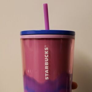 𝅺STARBUCKS Summer 20 Venti Purple ombre plastic Tumbler with straw 24oz
